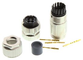 AMPHENOL LTW MSAS-04BFFC-SL7001 Sensor Connector, M Series, M12, Female, 4 Positions, Crimp Socket, Straight Cable Mount