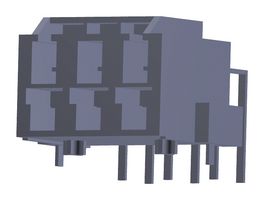 MOLEX 203555-1216 引脚针座, 电源, 6.5 mm, 2 排, 6 触点, 通孔直角, CP-6.5 203555