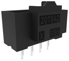 MOLEX 207843-0002 引脚针座, 线至板, 2.5 mm, 1 排, 2 触点, 通孔直型, KK Plus 250 207843 Series