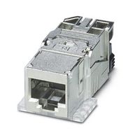 PHOENIX CONTACT 1418984 Modular Connector, RJ45 Jack, 1 x 1 (Port), 8P8C, Cat6a, IP20, Cable Mount