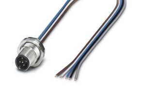 PHOENIX CONTACT 1554681 Sensor Cable, 5POS, M12 Plug, Free End, 5 Positions, 500 mm, 19.7 "