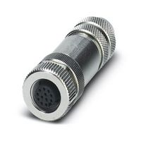 PHOENIX CONTACT 1404411 Sensor Connector, M12, Female, 12 Positions, Solder Socket, Straight Cable Mount