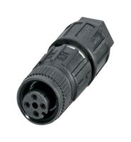 PHOENIX CONTACT 1641701 传感器连接器, M12, 母, 4路, IDC / IDT插座, 直形线缆安装