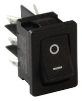C&K COMPONENTS DM61J12S205HQ 翘板开关, 小型, 开-开, DPDT, 不发光, 面板安装, 黑色, DM Series