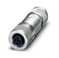 PHOENIX CONTACT 1553611 传感器连接器, M12, 母, 4路, IDC / IDT插座, 直形线缆安装