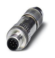 PHOENIX CONTACT 1543236 传感器连接器, M12, 公, 8路, IDC / IDT插头, 直形线缆安装