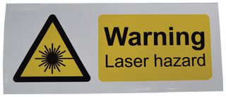 MULTICOMP PRO MP001263 Label, Self Adhesive, 100 mm, 250 mm, Vinyl, Laser Warning