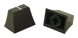 MULTICOMP PRO MP001633 旋钮, 4mm矩形滑杆 (A型), 4 mm, ABS(丙烯腈丁二烯苯乙烯), 沿指示线滑动