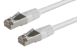 ROLINE 21.15.0301 以太网线缆, Cat5e, RJ45插头至RJ45插头, SFTP (屏蔽金属箔双绞线), 灰色, 1 m, 3.28 ft