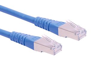 ROLINE 21.15.1404 以太网线缆, Cat6, RJ45插头至RJ45插头, SFTP (屏蔽金属箔双绞线), 浅蓝, 20 m, 66 ft