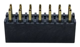 MULTICOMP PRO MP001727 引脚针座, 板至板, 2.54 mm, 2 排, 14 触点, 通孔安装, MP B2B 2.54MM