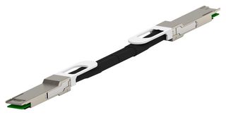 TE CONNECTIVITY 2323767-4 Computer Cable, 400G, 28AWG, QSFP-DD 76 Position Plug, QSFP-DD 76 Position Plug, 8.2 ft, 2.5 m