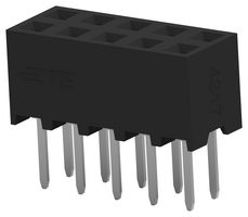 TE CONNECTIVITY 2MM-R-D05-VT-02-F-TB PCB插座, 板至板, 2 mm, 2 排, 10 触点, 通孔安装, AMPMODU 2mm