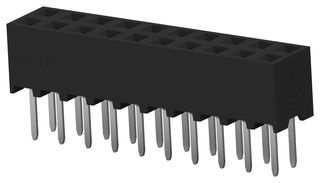 TE CONNECTIVITY 2MM-R-D10-VT-02-H-TB PCB插座, 板至板, 2 mm, 2 排, 20 触点, 通孔安装, AMPMODU 2mm