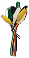 MULTICOMP PRO MP770286 Test Lead Set, Alligator Clip, Alligator Clip, 60 VDC, 5 A, Black, Green, Red, Yellow, White