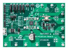MICROCHIP DT100105 评估板, AEC-Q100, MCP16502AC, 降压稳压器, 电源管理