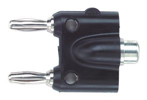 POMONA 1442 连接器适配器, RCA / 音频, 1 路, 插座, 香蕉 - 4mm x 2, 2 路, 插头