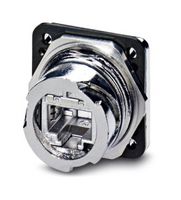 PHOENIX CONTACT 1419184 Modular Connector, RJ45 Jack, 1 x 1 (Port), 8P8C, Cat5, IP67, Panel Mount