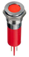 APEM Q12F1CXXHR12E 发光二极管指示器 面板安装, 红色, 12 VDC, 12 mm, 20 mA, 1.12 cd, IP67