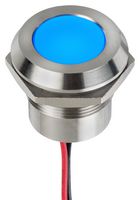 APEM Q22Y5SXXB220E 发光二极管指示器 面板安装, 蓝色, 220 VAC, 22 mm, 3 mA, 101 mcd, IP67