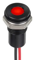APEM Q6F5BXXHR24E LED Panel Mount Indicator, Red, 24 VDC, 6 mm, 20 mA, 600 mcd, IP67