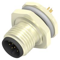 TE CONNECTIVITY T4130012121-000 传感器连接器, M12, 公, 12路, 焊接插头, 直形面板安装