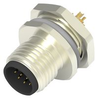 TE CONNECTIVITY T4132012121-000 传感器连接器, M12, 公, 12路, 焊接插头, 直形面板安装
