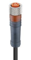 LUMBERG AUTOMATION RKMV 4-96/2 M 传感器电缆, 4路, M8 插座, 自由线端, 4路, 2 m, 6.6 ft, RKMV Series