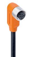 LUMBERG AUTOMATION RKWTS 5-298/10 M 传感器电缆, 5路, 90° M12插座, 自由线端, 5路, 10 m, 33 ft, RKWTS Series