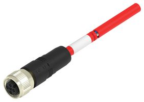 TE CONNECTIVITY TAA543B1411-002 传感器电缆, 4P, CC-link, M12 插座, 自由线端, 4路, 1 m, 3.28 ft
