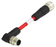 TE CONNECTIVITY TAA54AB1411-002 传感器电缆, 4P, CC-link, 90° M12插头, M12 插座, 4路, 1 m, 3.28 ft