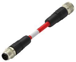 TE CONNECTIVITY TAA545B1411-002 Sensor Cable, 4P, CC-link, M12 Plug, M12 Receptacle, 4 Positions, 1 m, 3.28 ft