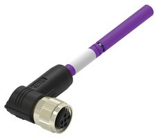 TE CONNECTIVITY TAA754A5501-002 Sensor Cable, 5P, DeviceNet, 90° M12 Receptacle, Free End, 5 Positions, 1 m, 3.28 ft