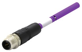 TE CONNECTIVITY TAA751A1611-002 Sensor Cable, 5P, DeviceNet, M12 Plug, Free End, 5 Positions, 1 m, 3.28 ft