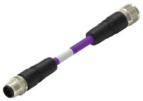 TE CONNECTIVITY TAA755A5501-002 Sensor Cable, 5P, DeviceNet, M12 Plug, M12 Receptacle, 5 Positions, 1 m, 3.28 ft
