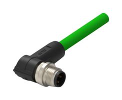 TE CONNECTIVITY TAD14247101-002 Sensor Cable, 4 Pos, 90° M12 Plug, Free End, 4 Positions, 1 m, 3.3 ft, TAD Series