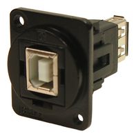 CLIFF ELECTRONIC COMPONENTS CP30207NM3B USB Adapter, M3 Hole, USB Type B Receptacle, USB Type A Receptacle, USB 2.0, FT Series