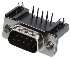 AMPHENOL COMMUNICATIONS SOLUTIONS L717SDE09P1ACH4R D-Sub 连接器, 标准, 插头, SD, 9 触点, DE, 焊接