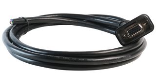 MULTICOMP PRO MP002482 Computer Cable, D-Sub HD SVGA-15 Plug, Free End, 6.6 ft, 2 m, Black, MP Sealed D-Sub Connectors