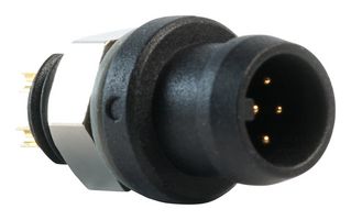MULTICOMP PRO MP002487 圆形连接器, M系列圆形连接器, MP M6 Snap-In Connectors, 面板安装插座, 6 触点, 焊接引脚, 卡入式