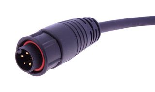 MULTICOMP PRO MP002507 Circular Cable Assembly, Circular Plug to Free End, 5 Ways, 6.6 ft, 2 m, Black