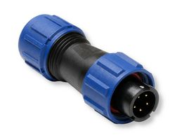MULTICOMP PRO MP002512 圆形连接器, 标准圆形连接器, MP-T13 IP68 Series, 电缆安装插头, 5 触点, 焊接引脚, 螺纹