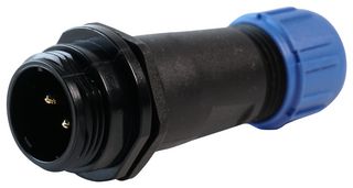 MULTICOMP PRO MP002519 Circular Connector, MP-T13, Inline Receptacle, Male Contacts, 2 Way, Threaded, Solder, IP68, 13A