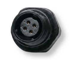 MULTICOMP PRO MP002541 圆形连接器, 标准圆形连接器, MP-T13 IP68 Series, 面板安装插座, 4 触点, 焊接插座, 螺纹
