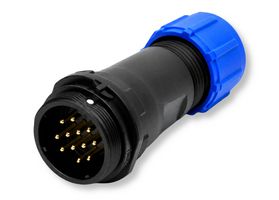 MULTICOMP PRO MP002578 Circular Connector, MP-T21, Inline Receptacle, Male Contacts, 12 Way, Threaded, Solder, IP68, 5A