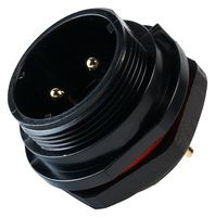 MULTICOMP PRO MP002598 Circular Connector, MP-T21, Panel Receptacle, Male Contacts, 2 Way, Threaded, Screw, IP68, 30A