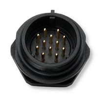 MULTICOMP PRO MP002607 Circular Connector, MP-T21, Panel Receptacle, Male Contacts, 12 Way, Threaded, Solder, IP68, 5A