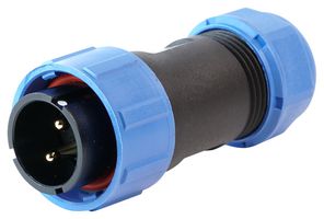 MULTICOMP PRO MP002658 圆形连接器, Standard Circular Connector, MP-T21 IP67 Series, 电缆安装插头, 2 触点, 螺丝销, 卡口