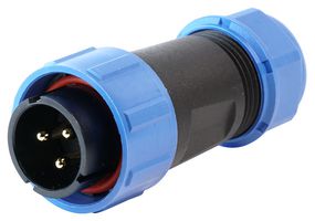 MULTICOMP PRO MP002659 Circular Connector, MP-T21, Plug, Male Contacts, 3 Way, Cable Mount, Bayonet, Solder, IP67, 30A