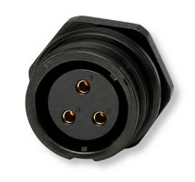 MULTICOMP PRO MP002721 Circular Connector, MP-T21, Panel Receptacle, Female Contacts, 3 Way, Bayonet, Solder, IP67, 30A